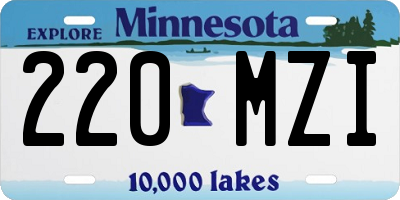 MN license plate 220MZI