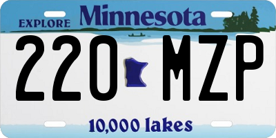MN license plate 220MZP