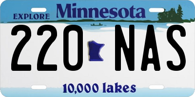 MN license plate 220NAS