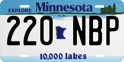 MN license plate 220NBP