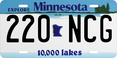 MN license plate 220NCG