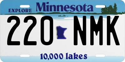 MN license plate 220NMK