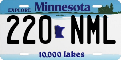 MN license plate 220NML
