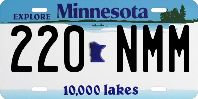 MN license plate 220NMM