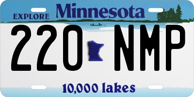 MN license plate 220NMP