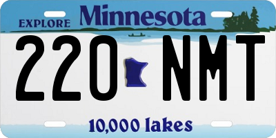 MN license plate 220NMT