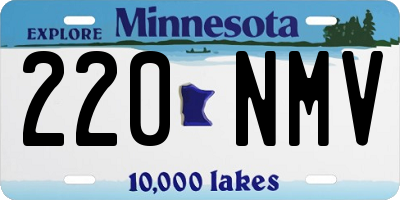 MN license plate 220NMV
