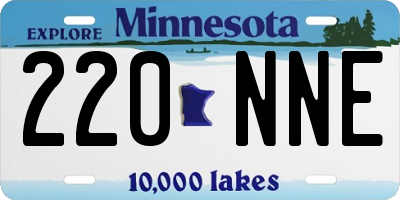 MN license plate 220NNE