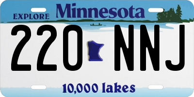 MN license plate 220NNJ