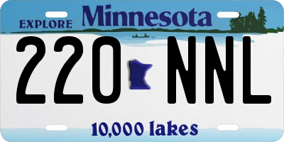 MN license plate 220NNL