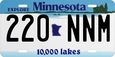 MN license plate 220NNM