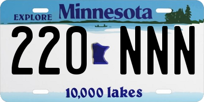 MN license plate 220NNN