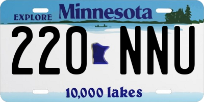 MN license plate 220NNU