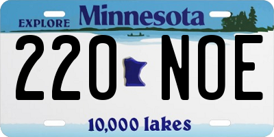 MN license plate 220NOE