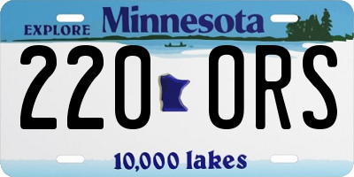 MN license plate 220ORS