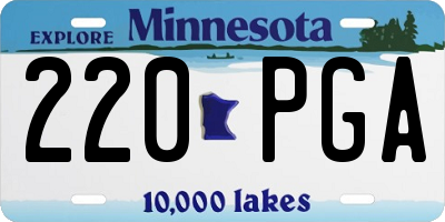 MN license plate 220PGA