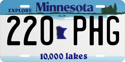 MN license plate 220PHG