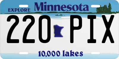 MN license plate 220PIX