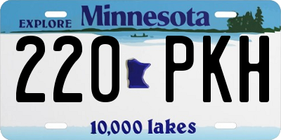 MN license plate 220PKH