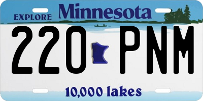 MN license plate 220PNM