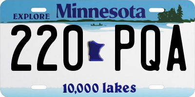 MN license plate 220PQA