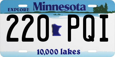 MN license plate 220PQI