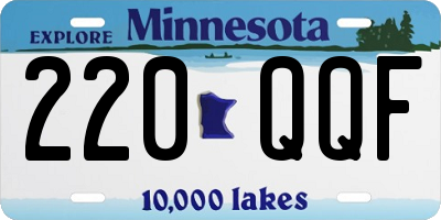 MN license plate 220QQF