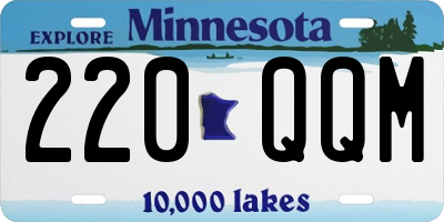 MN license plate 220QQM