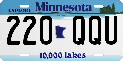 MN license plate 220QQU