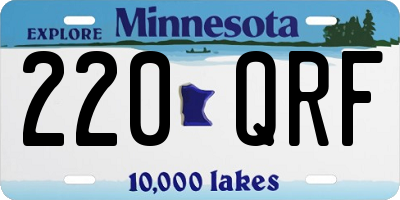 MN license plate 220QRF