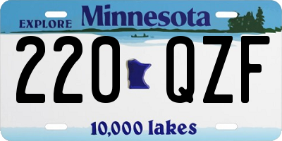 MN license plate 220QZF