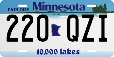 MN license plate 220QZI