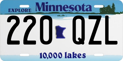 MN license plate 220QZL