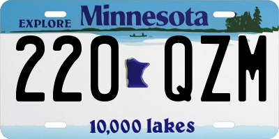 MN license plate 220QZM