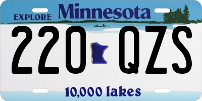 MN license plate 220QZS