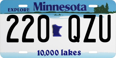 MN license plate 220QZU