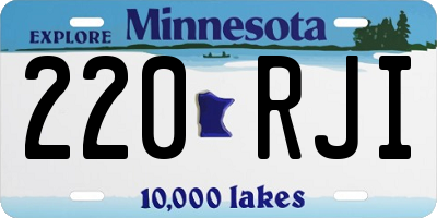 MN license plate 220RJI