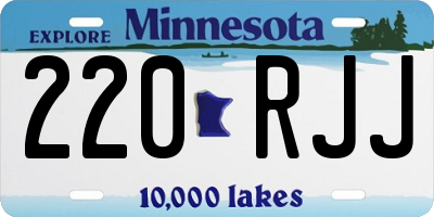 MN license plate 220RJJ