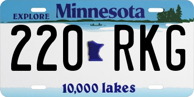 MN license plate 220RKG