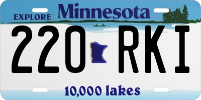 MN license plate 220RKI