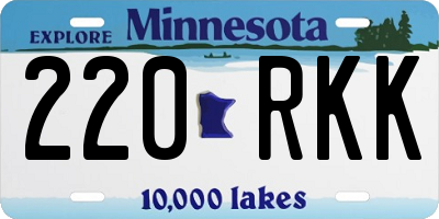 MN license plate 220RKK