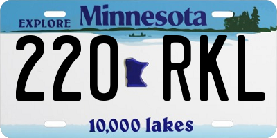 MN license plate 220RKL