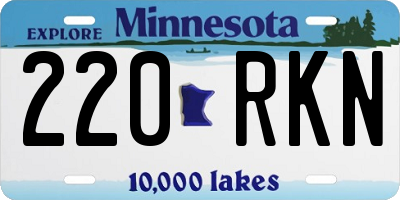 MN license plate 220RKN