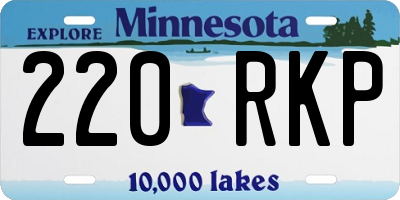 MN license plate 220RKP