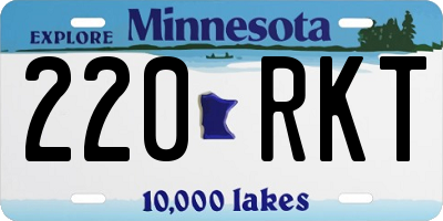 MN license plate 220RKT