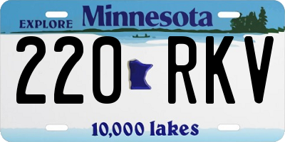 MN license plate 220RKV