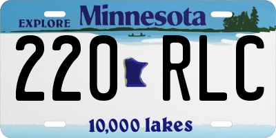 MN license plate 220RLC