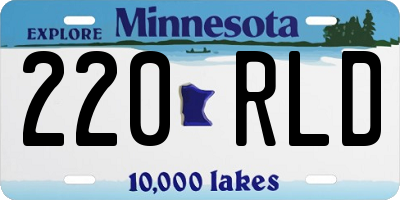 MN license plate 220RLD
