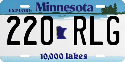 MN license plate 220RLG