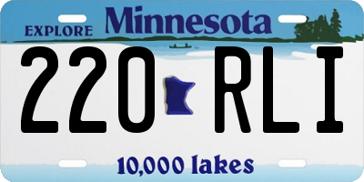MN license plate 220RLI